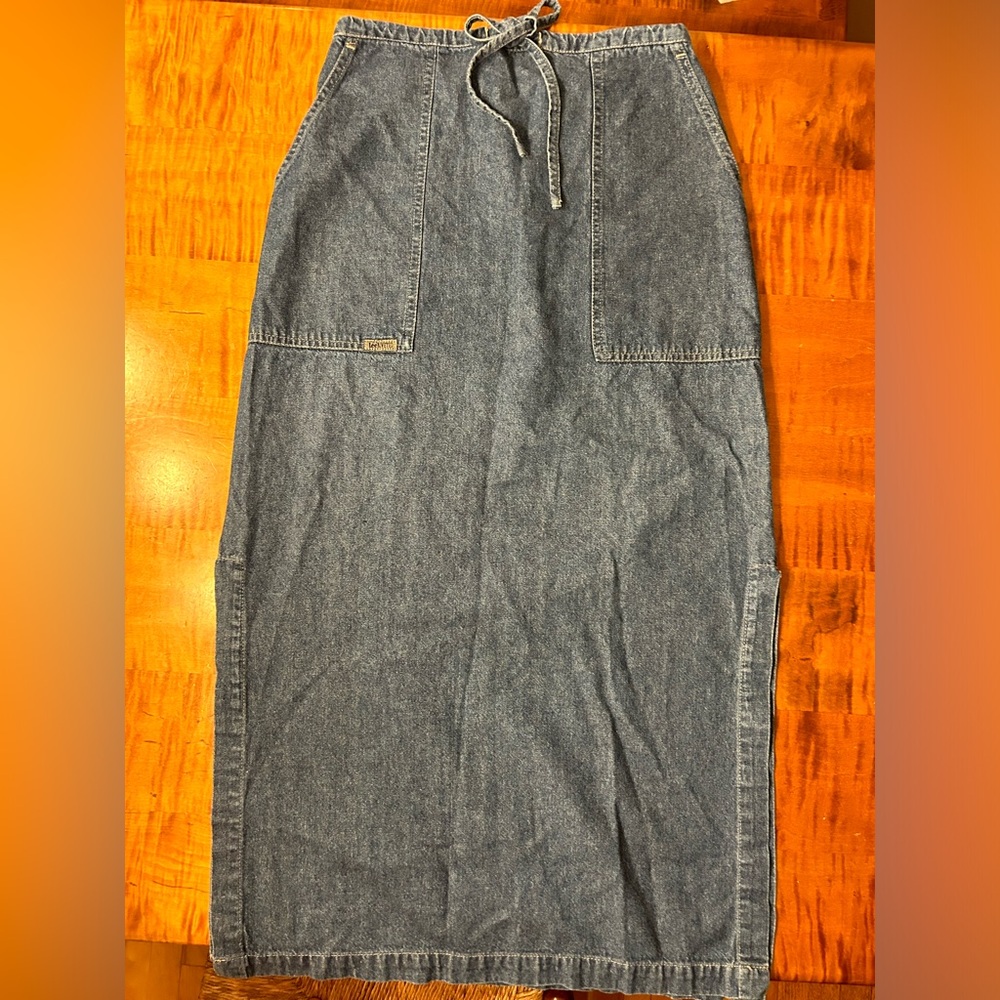 Lee Blue Denim Midi Skirt Y2K dream